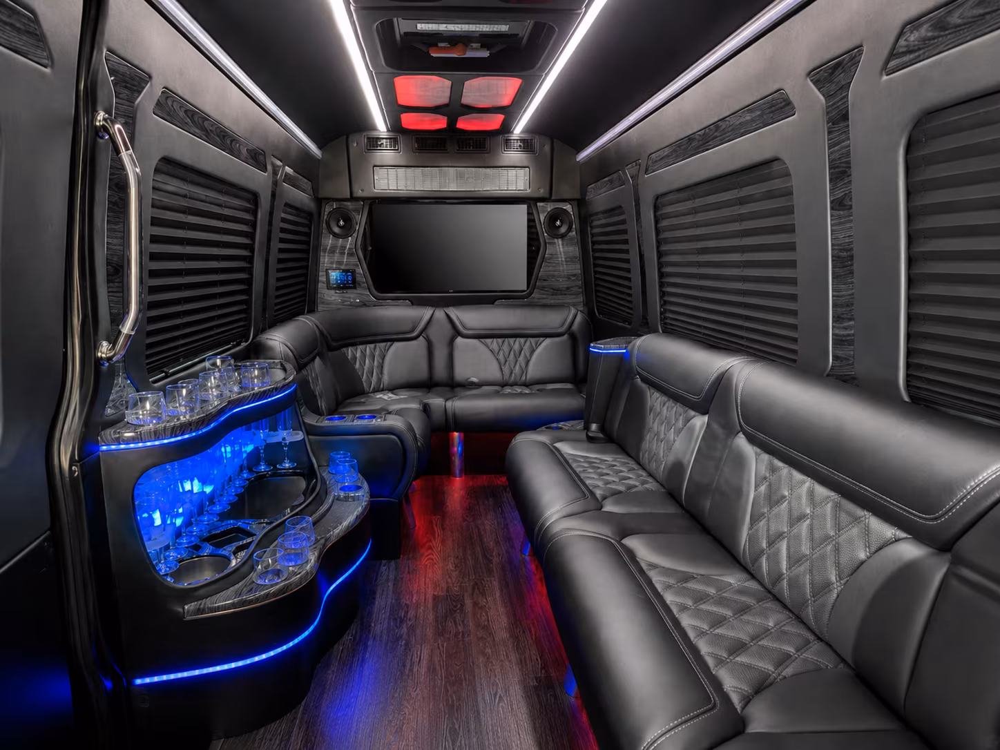 pawtucket 40 passenger party bus interior