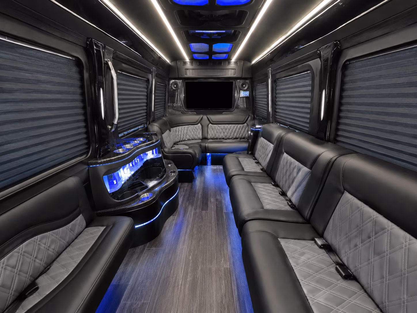 pawtucket 50 passenger party bus inside